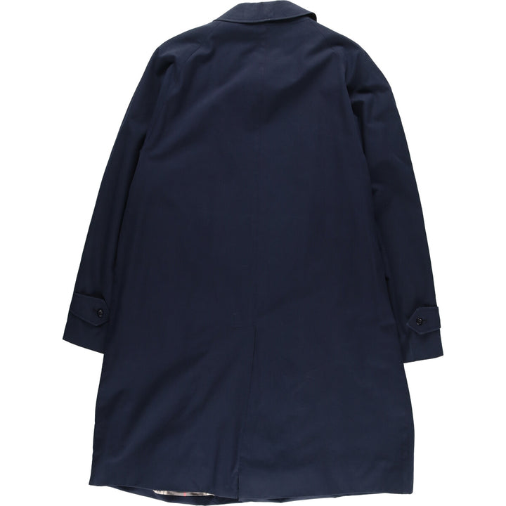 Burberry's 100% cotton Balmacaan coat, made in England, men's size XL cotton navy blue type Vintage Second Hand