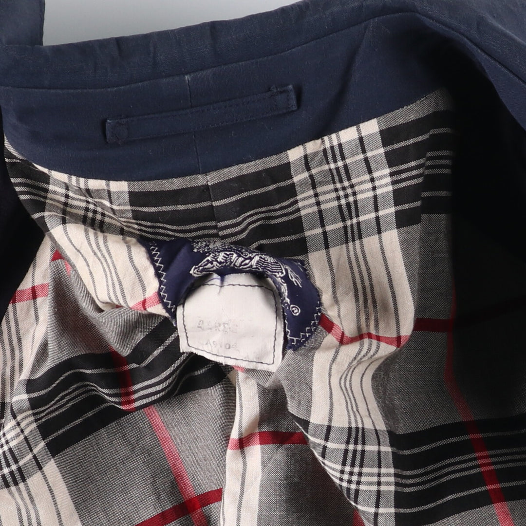 Burberry's 100% cotton Balmacaan coat, made in England, men's size XL cotton navy blue type Vintage Second Hand