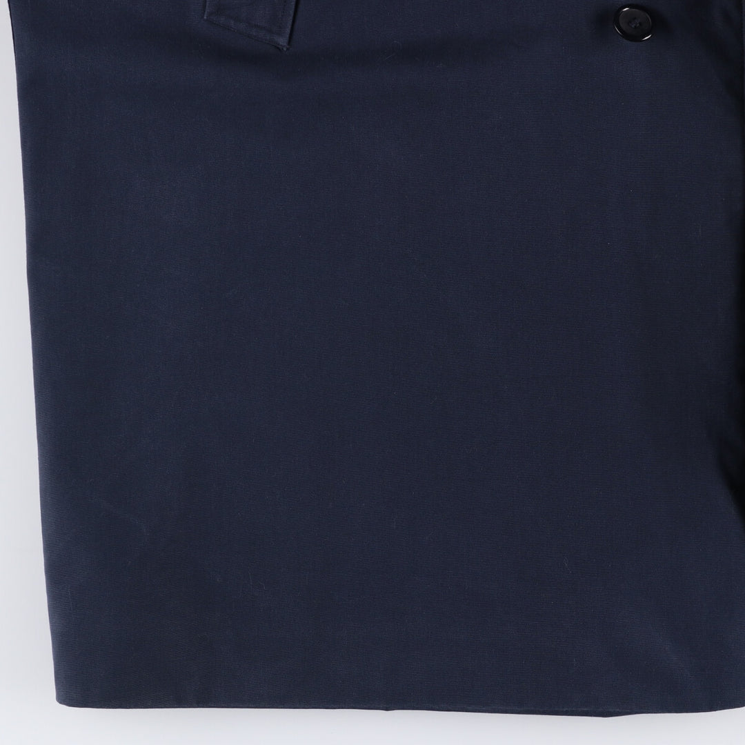 Burberry's 100% cotton Balmacaan coat, made in England, men's size XL cotton navy blue type Vintage Second Hand