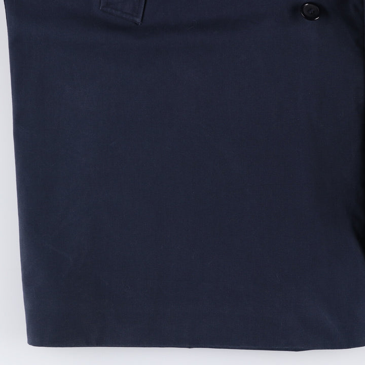 Burberry's 100% cotton Balmacaan coat, made in England, men's size XL cotton navy blue type Vintage Second Hand