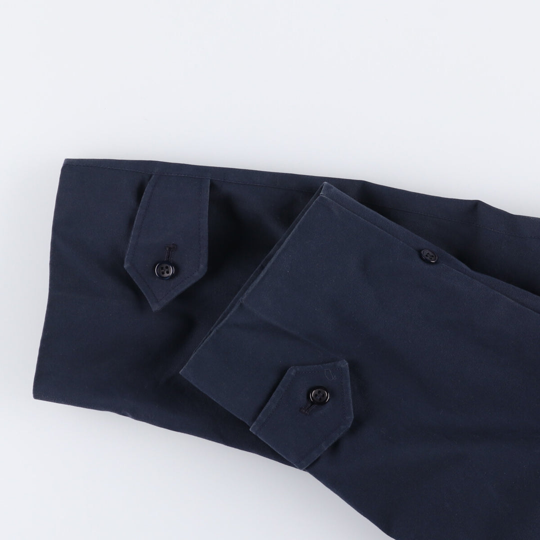 Burberry's 100% cotton Balmacaan coat, made in England, men's size XL cotton navy blue type Vintage Second Hand