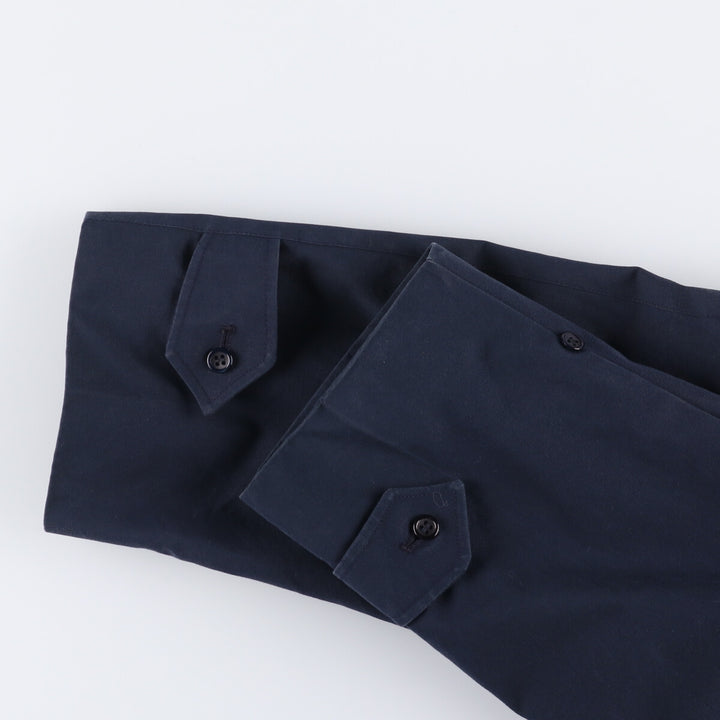 Burberry's 100% cotton Balmacaan coat, made in England, men's size XL cotton navy blue type Vintage Second Hand