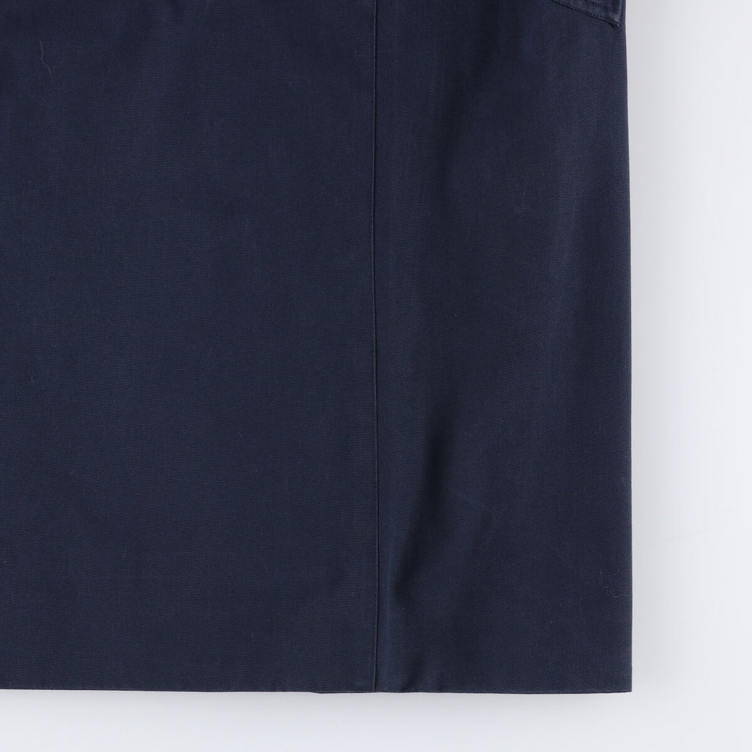 Burberry's 100% cotton Balmacaan coat, made in England, men's size XL cotton navy blue type Vintage Second Hand