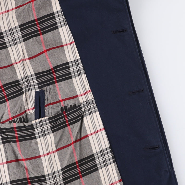 Burberry's 100% cotton Balmacaan coat, made in England, men's size XL cotton navy blue type Vintage Second Hand