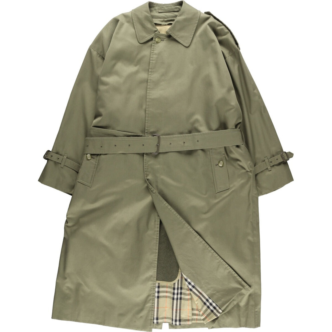Burberry's Balmacaan coat, men's size M cotton Khaki type Vintage Second Hand