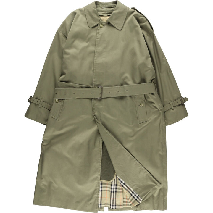 Burberry's Balmacaan coat, men's size M cotton Khaki type Vintage Second Hand