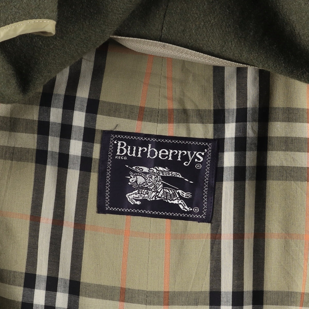 Burberry's Balmacaan coat, men's size M cotton Khaki type Vintage Second Hand