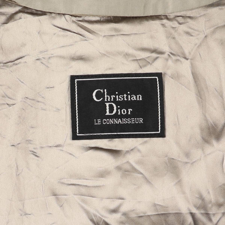 90'S Christian Dior LE CONNAISSEUR Balmacaan Coat, Men's Size Small, Vintage cotton Beige type Vintage Second Hand