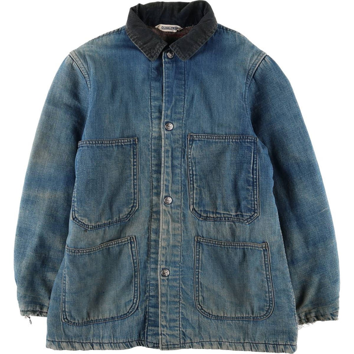 60'S DUBBLE WARE denim coveralls, men's size S, vintage unclear blue type Vintage Second Hand