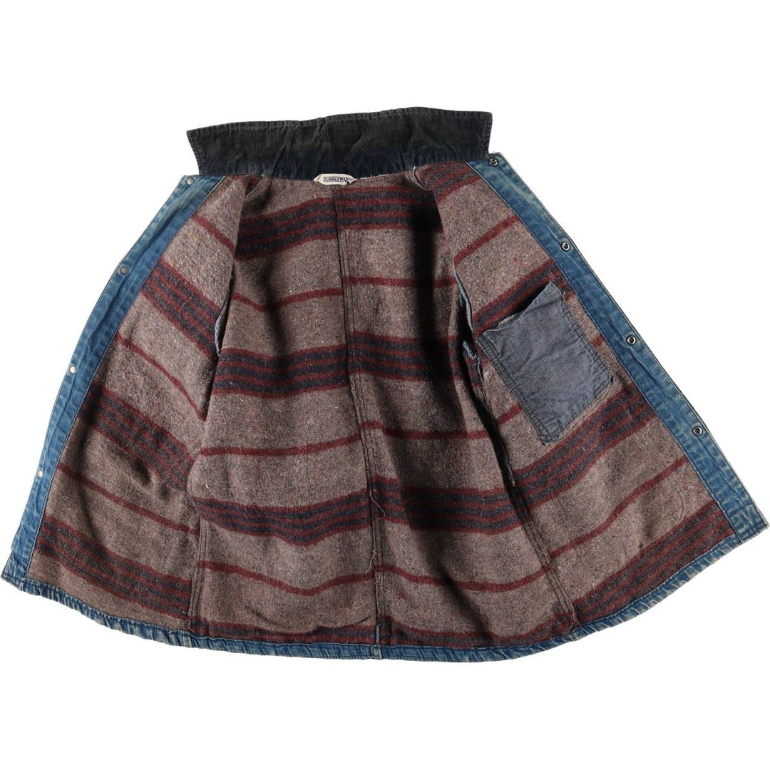 60'S DUBBLE WARE denim coveralls, men's size S, vintage unclear blue type Vintage Second Hand