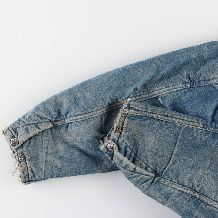 60'S DUBBLE WARE denim coveralls, men's size S, vintage unclear blue type Vintage Second Hand