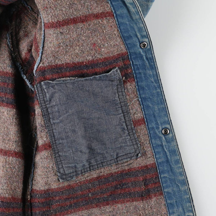 60'S DUBBLE WARE denim coveralls, men's size S, vintage unclear blue type Vintage Second Hand