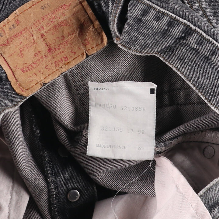 Vintage 80s-90'S Levi's 536-0856 Euro Model Black Denim Tapered Denim Pants, Men's Size W29 cotton black type Vintage Second Hand