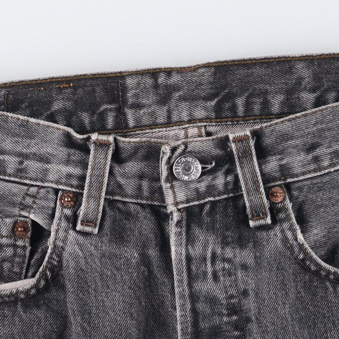 Vintage 80s-90'S Levi's 536-0856 Euro Model Black Denim Tapered Denim Pants, Men's Size W29 cotton black type Vintage Second Hand