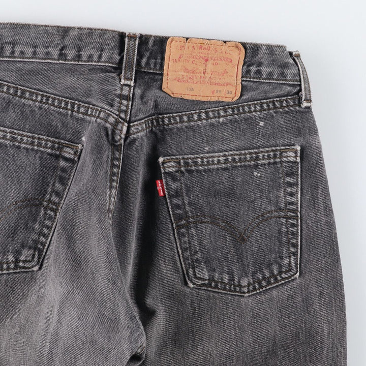 Vintage 80s-90'S Levi's 536-0856 Euro Model Black Denim Tapered Denim Pants, Men's Size W29 cotton black type Vintage Second Hand