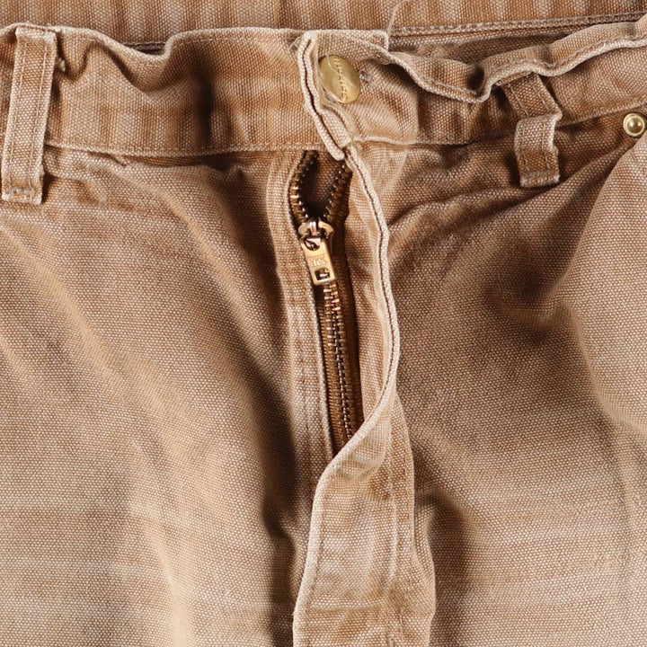 00'S Carhartt Dungaree Fit Double Knee Duck Painter Pants Men's W32 equivalent cotton beige type brown Vintage Second Hand