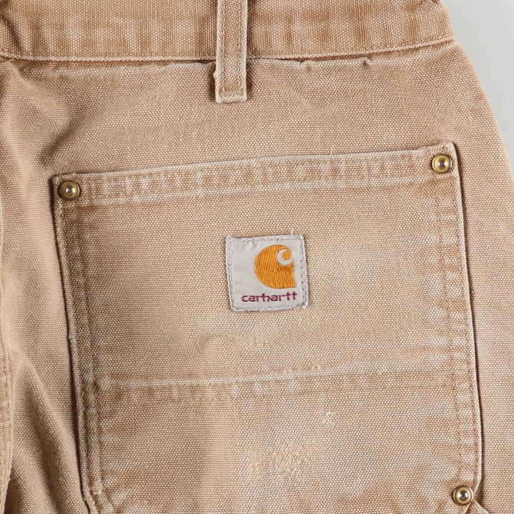 00'S Carhartt Dungaree Fit Double Knee Duck Painter Pants Men's W32 equivalent cotton beige type brown Vintage Second Hand