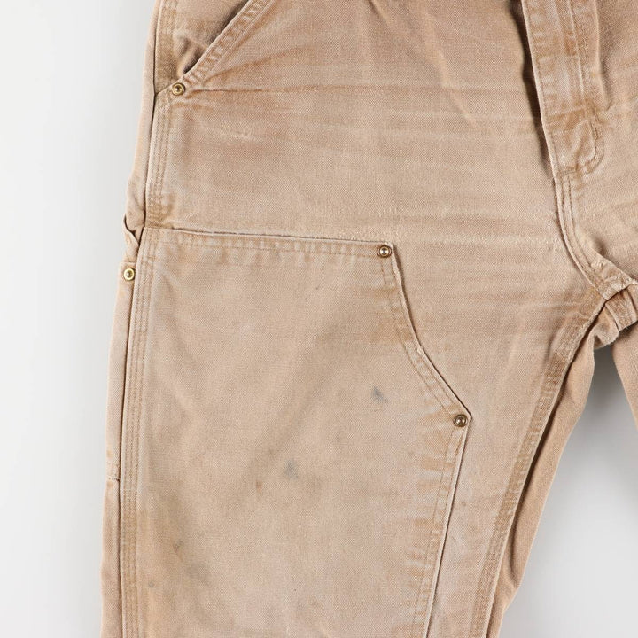 00'S Carhartt Dungaree Fit Double Knee Duck Painter Pants Men's W32 equivalent cotton beige type brown Vintage Second Hand