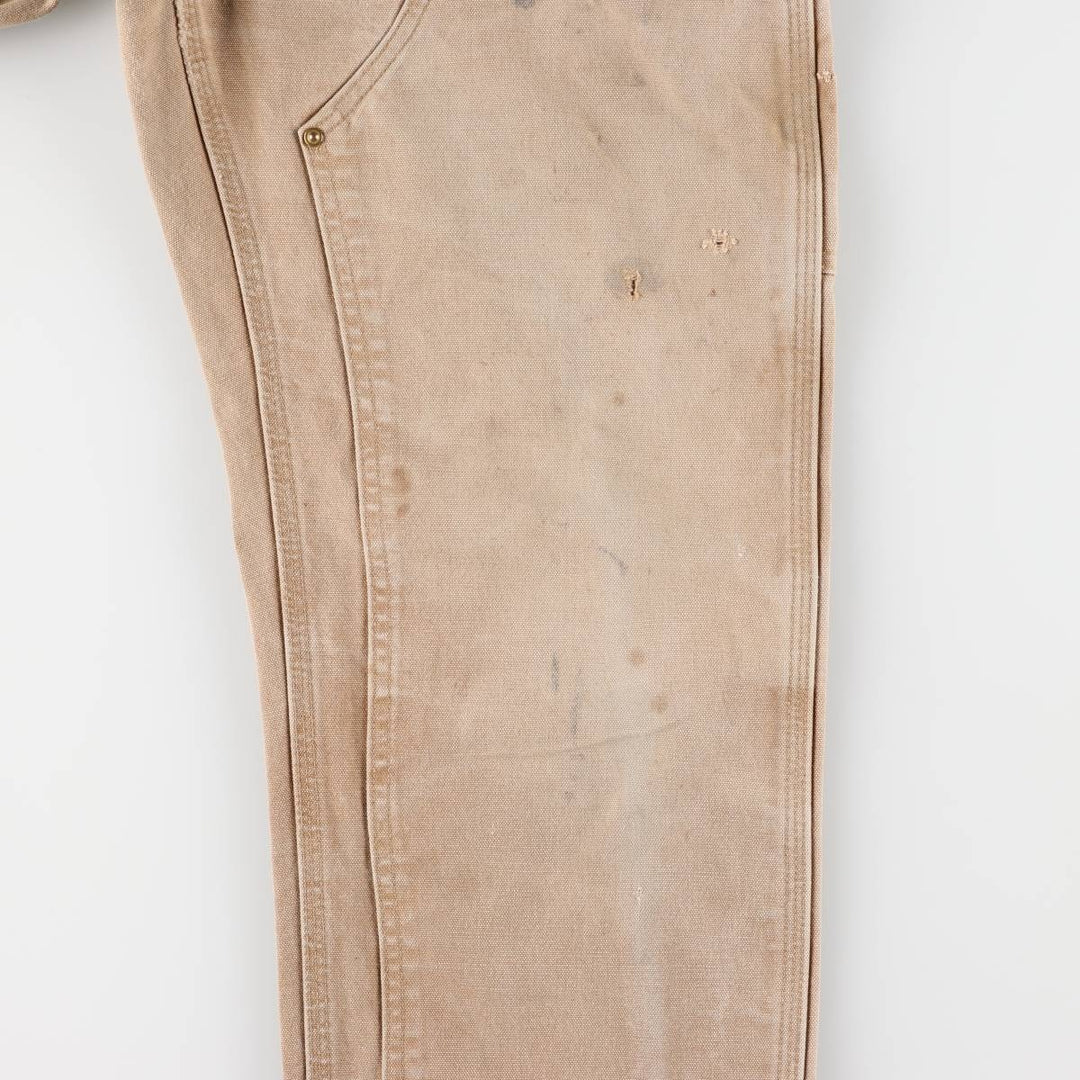 00'S Carhartt Dungaree Fit Double Knee Duck Painter Pants Men's W32 equivalent cotton beige type brown Vintage Second Hand