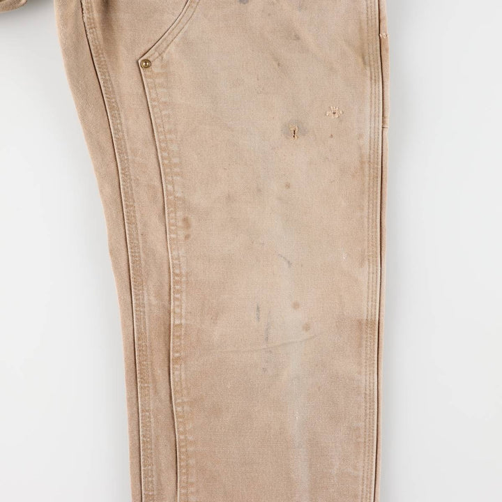 00'S Carhartt Dungaree Fit Double Knee Duck Painter Pants Men's W32 equivalent cotton beige type brown Vintage Second Hand