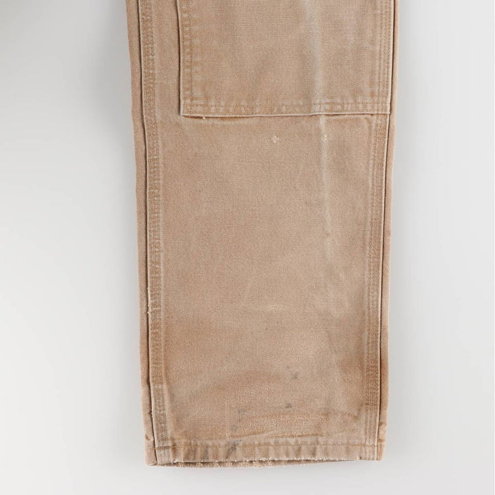 00'S Carhartt Dungaree Fit Double Knee Duck Painter Pants Men's W32 equivalent cotton beige type brown Vintage Second Hand