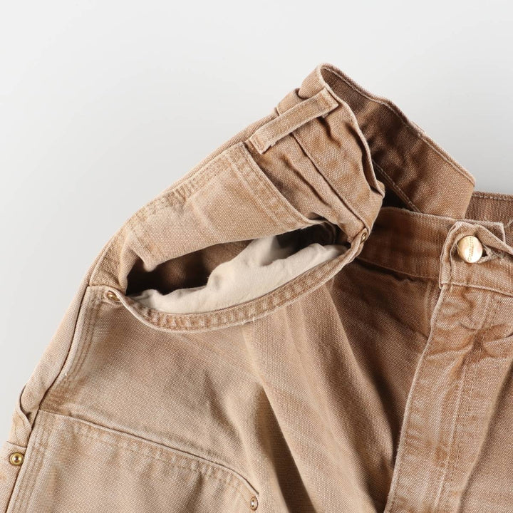 00'S Carhartt Dungaree Fit Double Knee Duck Painter Pants Men's W32 equivalent cotton beige type brown Vintage Second Hand