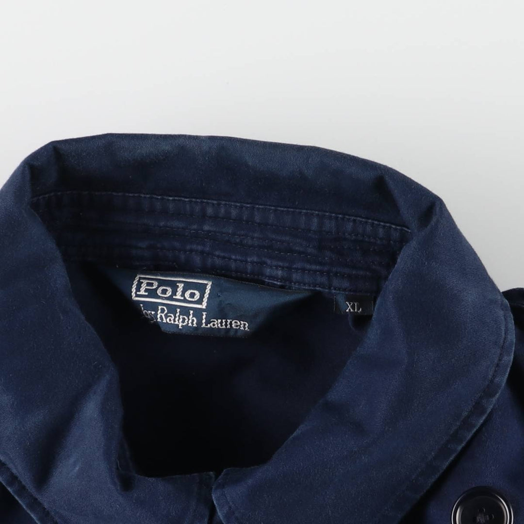 90'S Polo by Ralph Lauren trench jacket, cotton blouson, men's XL size, vintage cotton navy blue type Vintage Second Hand