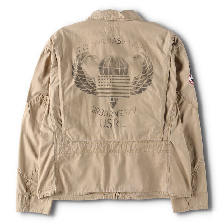 00'S Ralph Lauren Summer Flight Jacket M-421B Military Flight Jacket Men's XL cotton Beige type Vintage Second Hand