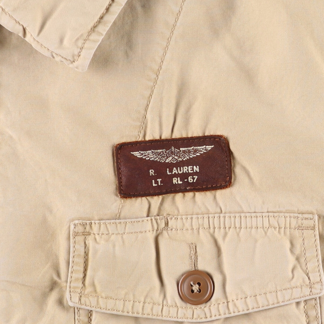00'S Ralph Lauren Summer Flight Jacket M-421B Military Flight Jacket Men's XL cotton Beige type Vintage Second Hand