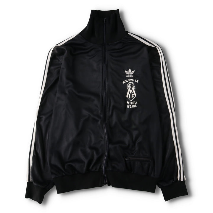 70'S Adidas VENTEX Jersey Track Jacket Made in France Men's L Size Vintage polyamide black type Vintage Second Hand