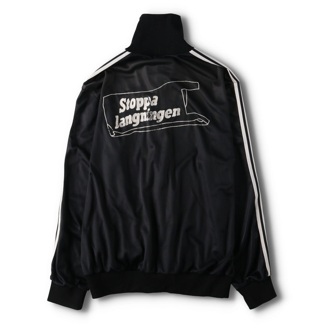 70'S Adidas VENTEX Jersey Track Jacket Made in France Men's L Size Vintage polyamide black type Vintage Second Hand