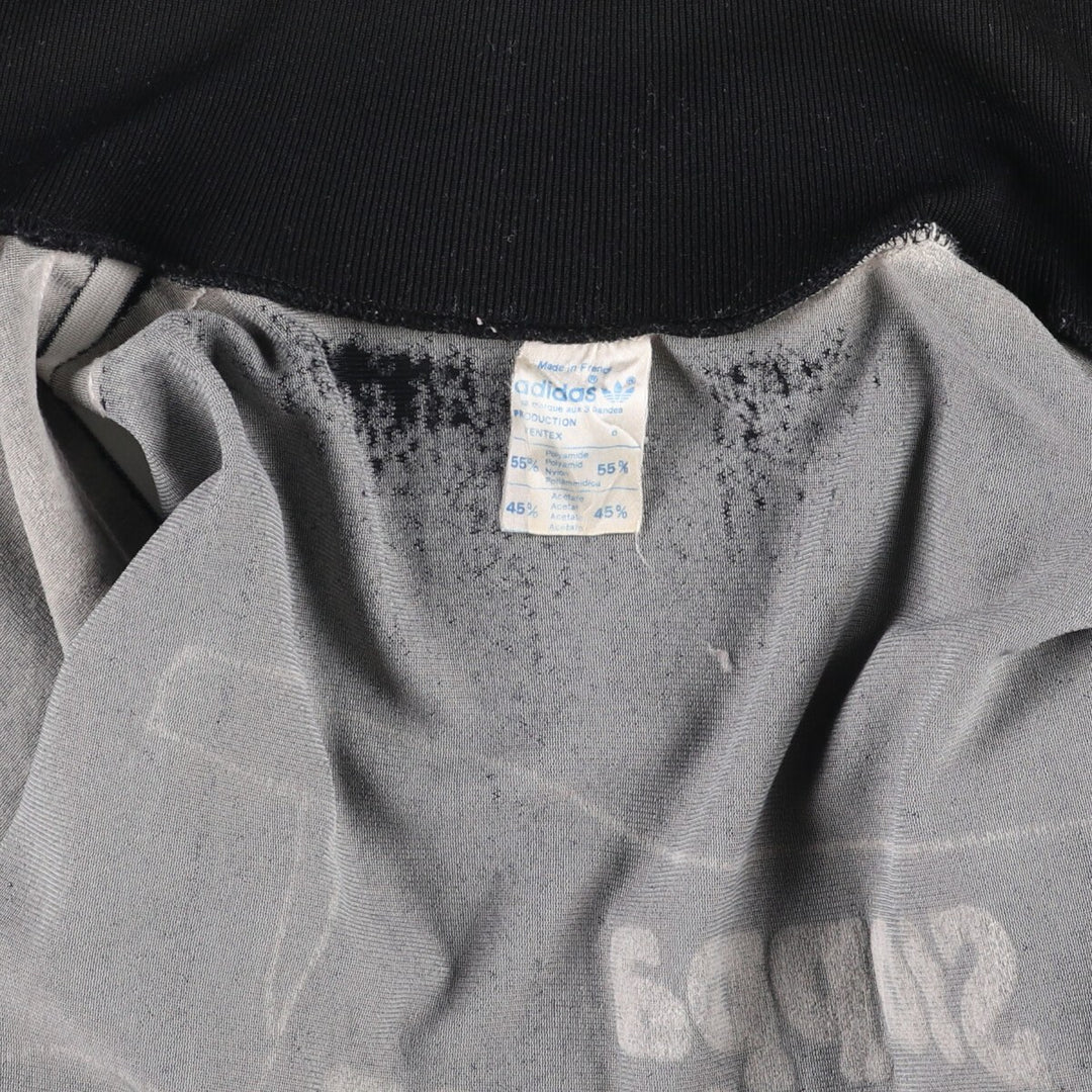 70'S Adidas VENTEX Jersey Track Jacket Made in France Men's L Size Vintage polyamide black type Vintage Second Hand