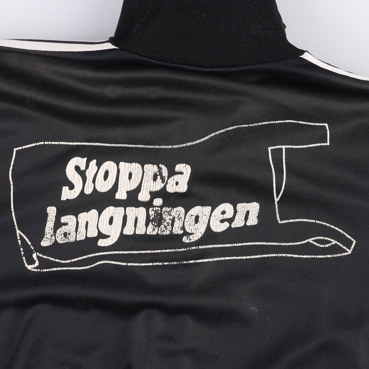 70'S Adidas VENTEX Jersey Track Jacket Made in France Men's L Size Vintage polyamide black type Vintage Second Hand