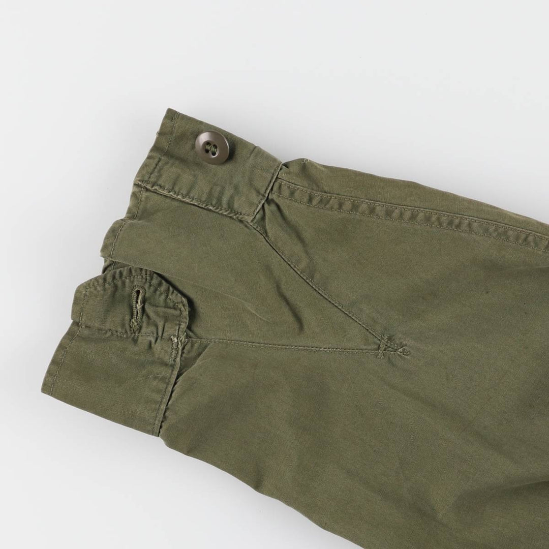 60'S US Military Jungle Fatigue 3rd Transitional Military Jacket Small-Long Men's S Size Vintage cotton Khaki type Vintage Second Hand