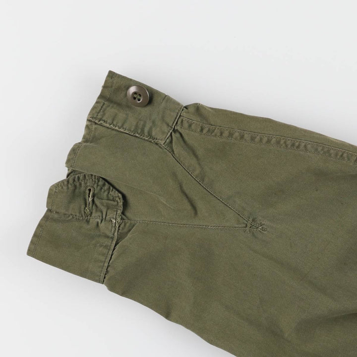 60'S US Military Jungle Fatigue 3rd Transitional Military Jacket Small-Long Men's S Size Vintage cotton Khaki type Vintage Second Hand