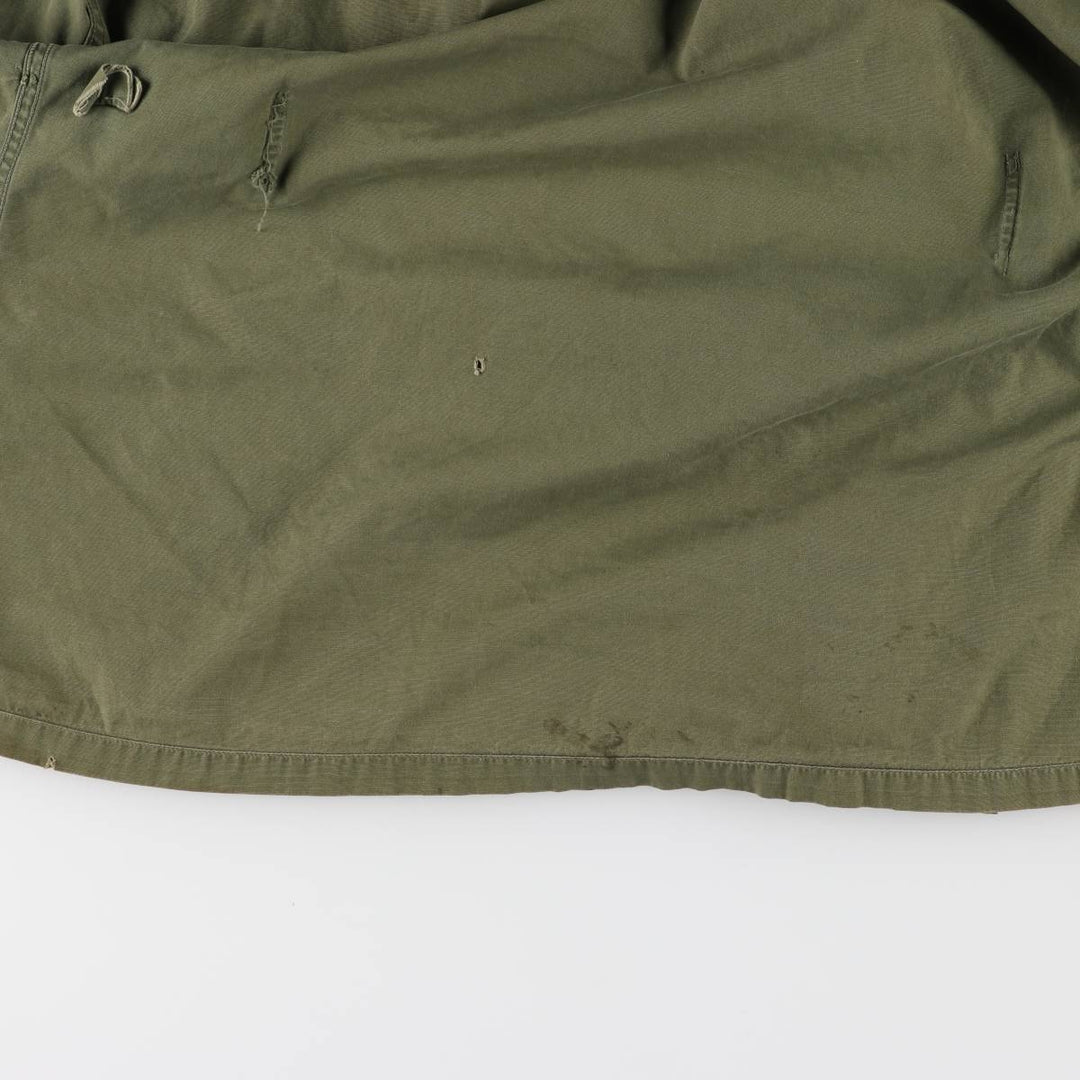 60'S US Military Jungle Fatigue 3rd Transitional Military Jacket Small-Long Men's S Size Vintage cotton Khaki type Vintage Second Hand