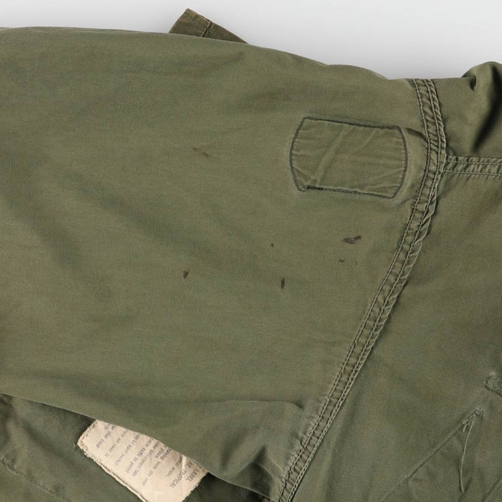 60'S US Military Jungle Fatigue 3rd Transitional Military Jacket Small-Long Men's S Size Vintage cotton Khaki type Vintage Second Hand