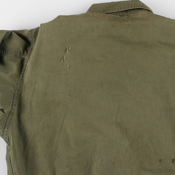 60'S US Military Jungle Fatigue 3rd Transitional Military Jacket Small-Long Men's S Size Vintage cotton Khaki type Vintage Second Hand