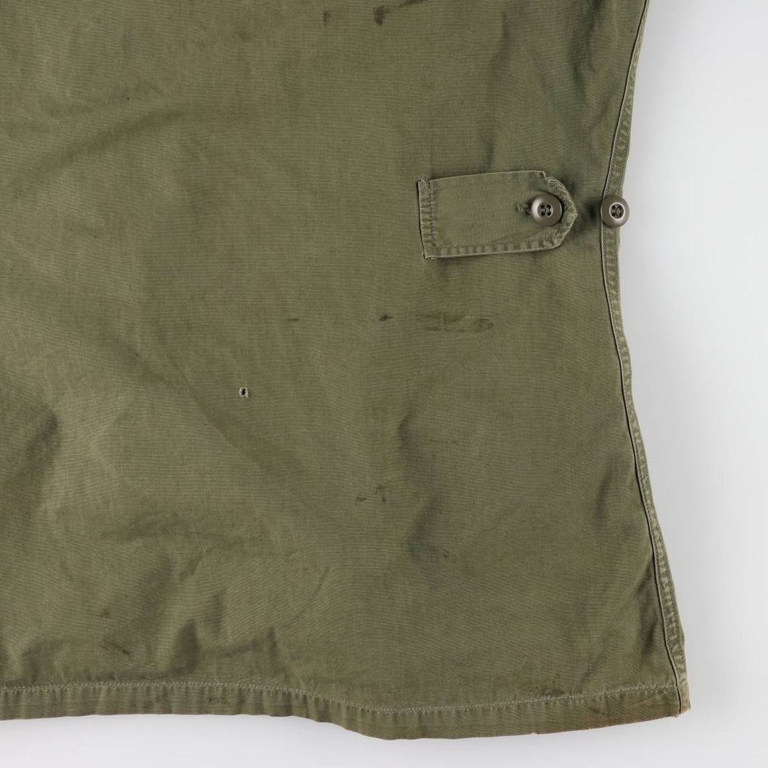 60'S US Military Jungle Fatigue 3rd Transitional Military Jacket Small-Long Men's S Size Vintage cotton Khaki type Vintage Second Hand