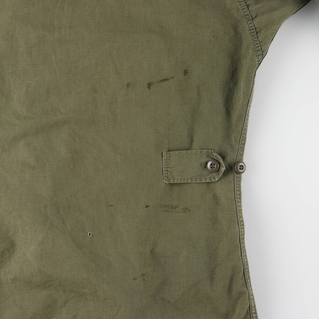 60'S US Military Jungle Fatigue 3rd Transitional Military Jacket Small-Long Men's S Size Vintage cotton Khaki type Vintage Second Hand