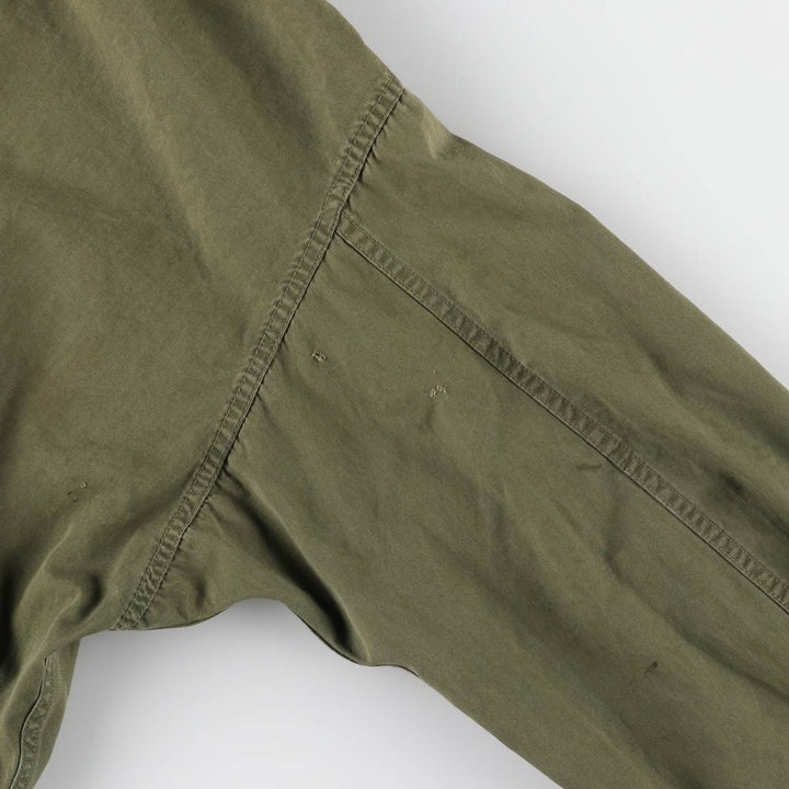 60'S US Military Jungle Fatigue 3rd Transitional Military Jacket Small-Long Men's S Size Vintage cotton Khaki type Vintage Second Hand
