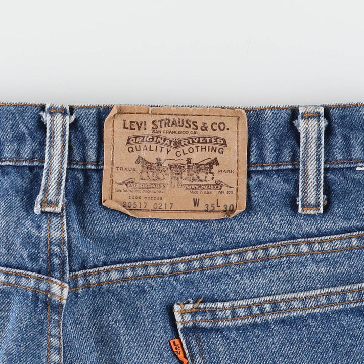 90'S Levi's 20517-0217 Orange Tab Bootcut Denim Pants Made in USA Men's W34 Vintage cotton blue type Vintage Second Hand