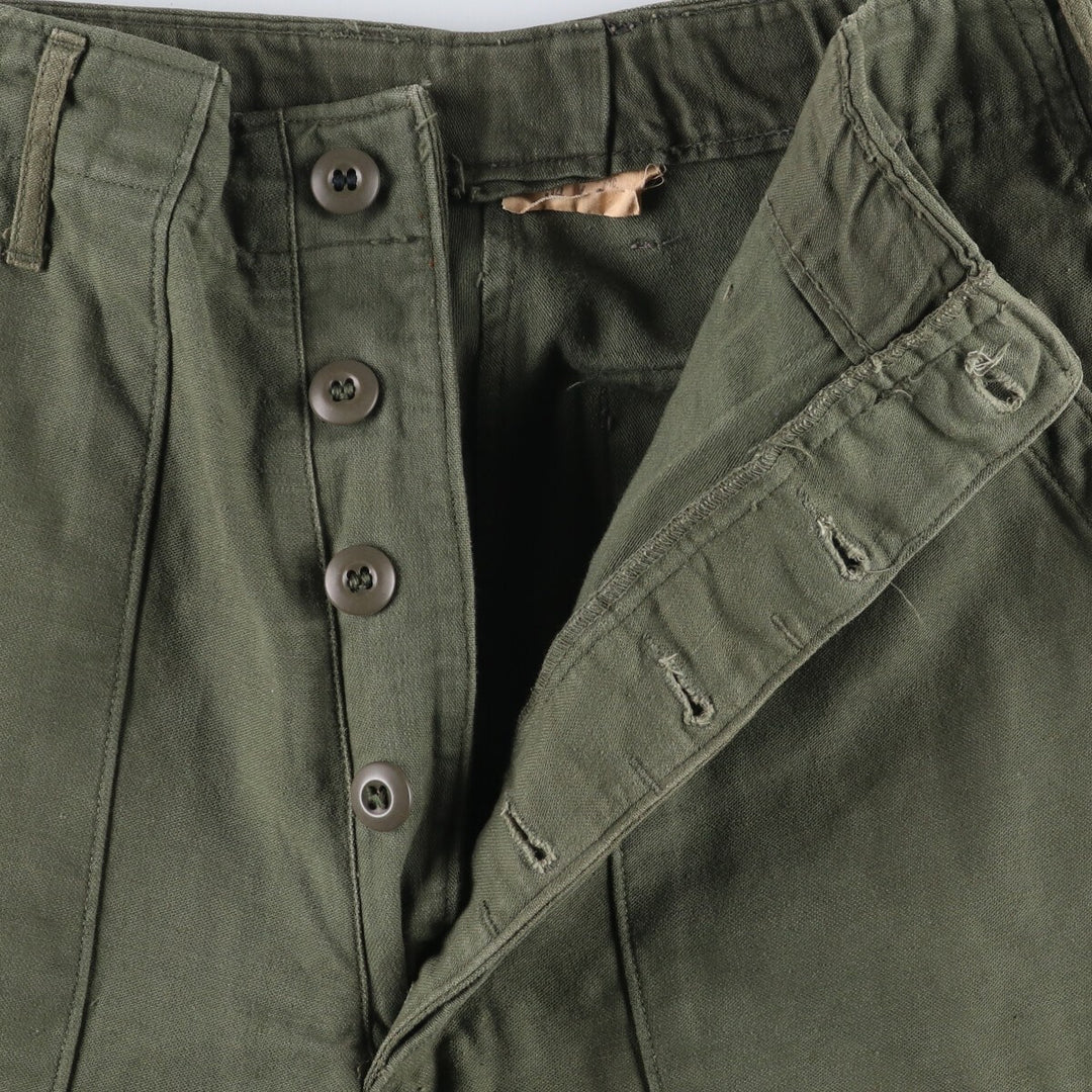 1970'S US military genuine military baker pants made in USA size 34x31 equivalent to men's w31 vintage unclear Khaki type Vintage Second Hand