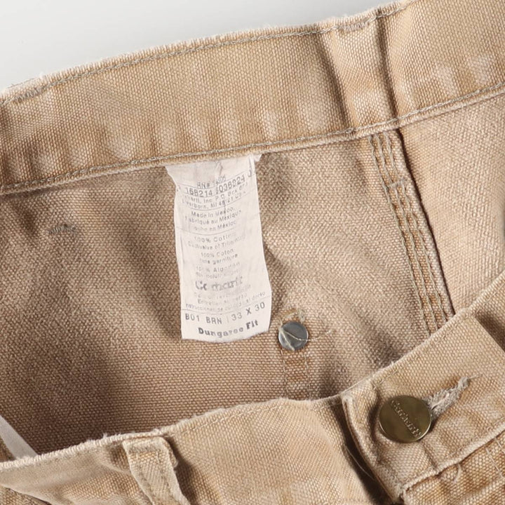00'S Carhartt Dungaree Fit Double Knee Duck Painter Pants Men's W33 equivalent cotton Beige type Vintage Second Hand