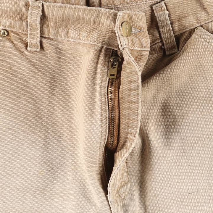 00'S Carhartt Dungaree Fit Double Knee Duck Painter Pants Men's W33 equivalent cotton Beige type Vintage Second Hand