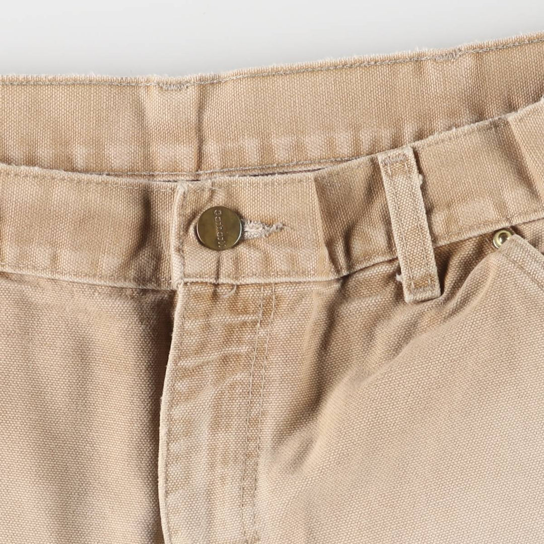 00'S Carhartt Dungaree Fit Double Knee Duck Painter Pants Men's W33 equivalent cotton Beige type Vintage Second Hand