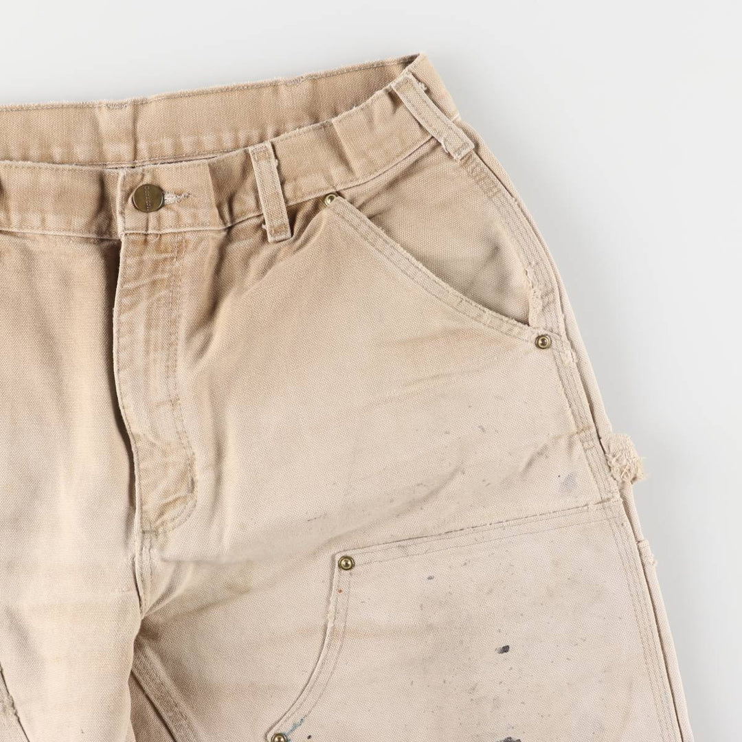 00'S Carhartt Dungaree Fit Double Knee Duck Painter Pants Men's W33 equivalent cotton Beige type Vintage Second Hand
