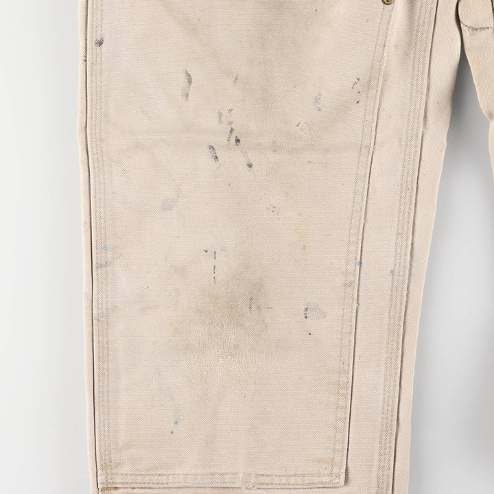 00'S Carhartt Dungaree Fit Double Knee Duck Painter Pants Men's W33 equivalent cotton Beige type Vintage Second Hand