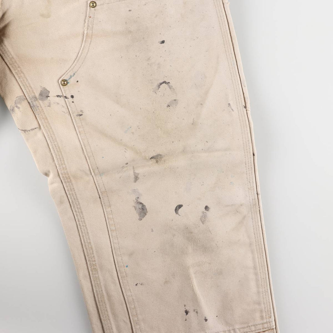 00'S Carhartt Dungaree Fit Double Knee Duck Painter Pants Men's W33 equivalent cotton Beige type Vintage Second Hand