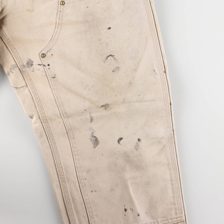 00'S Carhartt Dungaree Fit Double Knee Duck Painter Pants Men's W33 equivalent cotton Beige type Vintage Second Hand